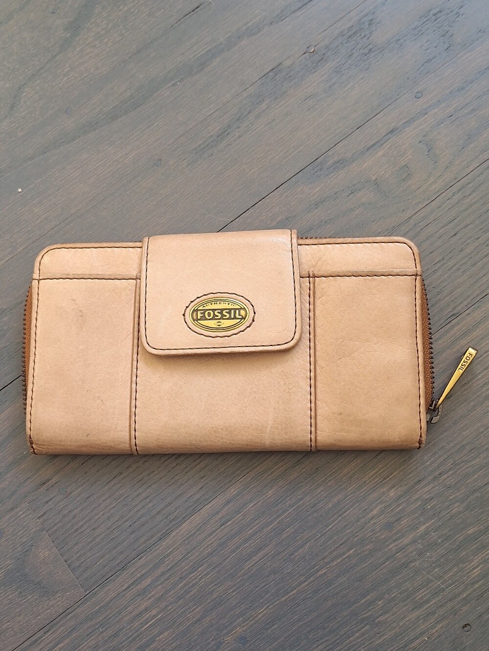 Fossil Wallet Tan Leather Bifold